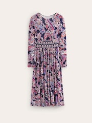 Boden Blue Thea Long Sleeve Jersey Dress - Image 5 of 5