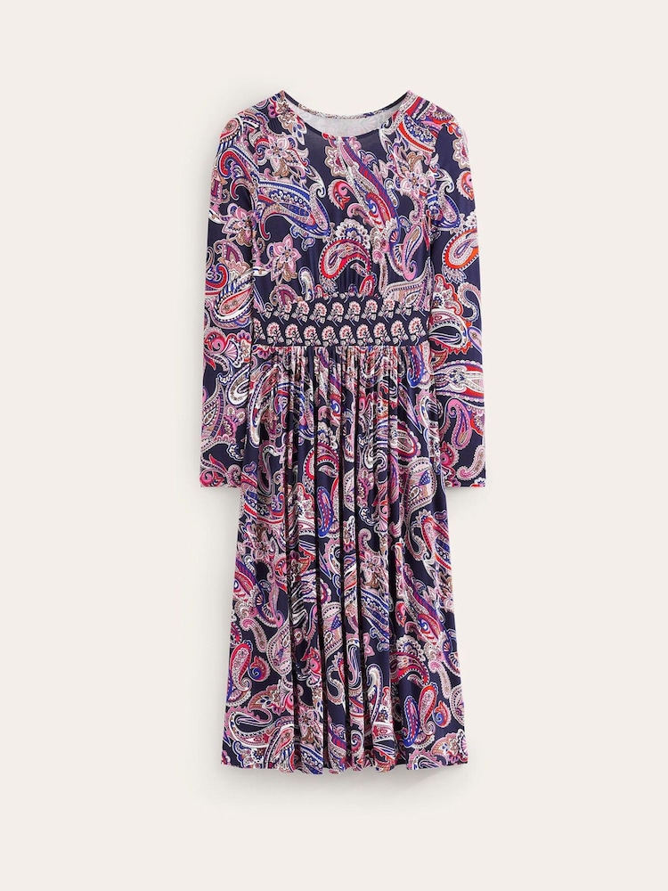 Boden Blue Thea Long Sleeve Jersey Dress - Image 5 of 5