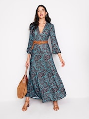 Boden Blue Ivy Smocked Midi Dress - Image 4 of 5