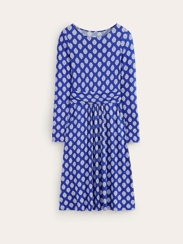 Boden Blue Amelie Long Sleeve Dress - Image 5 of 5 Boden Blue Amelie Long Sleeve Dress - Image 5 of 5
