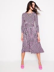 Boden Pink Thea Long Sleeve Jersey Dress - Image 1 of 5