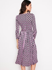 Boden Pink Thea Long Sleeve Jersey Dress - Image 3 of 5
