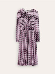 Boden Pink Thea Long Sleeve Jersey Dress - Image 5 of 5