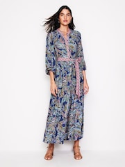 Boden Blue Alba Viscose Maxi Dress - Image 1 of 5