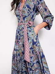 Boden Blue Alba Viscose Maxi Dress - Image 2 of 5