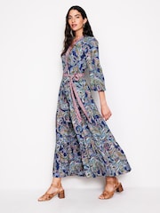 Boden Blue Alba Viscose Maxi Dress - Image 4 of 5