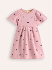 Boden Pink Embroidered Sweatshirt Dress - Image 1 of 3
