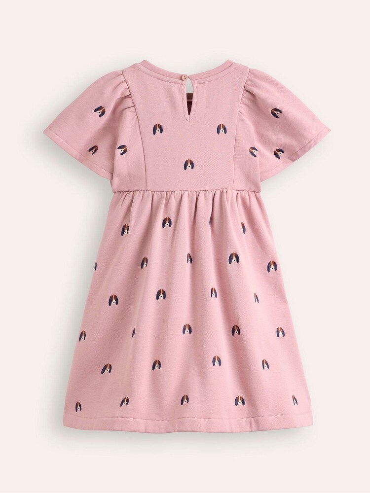 Boden Pink Embroidered Sweatshirt Dress - Image 2 of 3