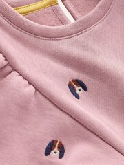 Boden Pink Embroidered Sweatshirt Dress - Image 3 of 3