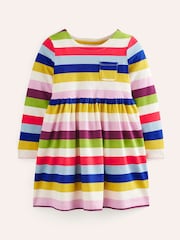Boden Blue 100% Cotton Long Sleeved Fun Jersey Dress - Image 1 of 3