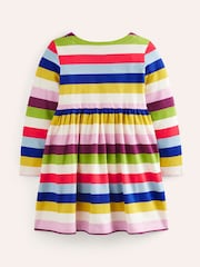 Boden Blue 100% Cotton Long Sleeved Fun Jersey Dress - Image 2 of 3