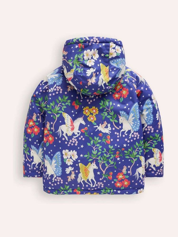Boden Blue Unicorn Sherpa Lined Anorak - Image 2 of 4