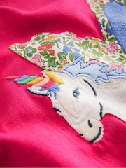 Boden Pink 100% Cotton Appliqué Long Sleeve Top - Image 3 of 3