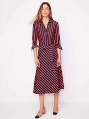 Boden Blue Laura Jersey Midi Shirt Dress - Image 4 of 5