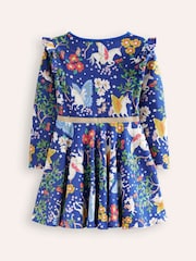 Boden Blue 100% Cotton Mabel Twirly Ballerina Dress - Image 2 of 3