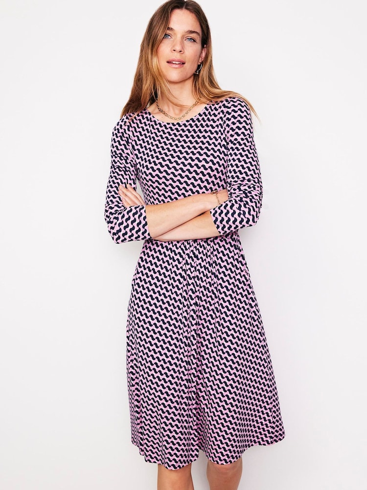 Boden Pink Amelie Long Sleeve Dress - Image 1 of 4
