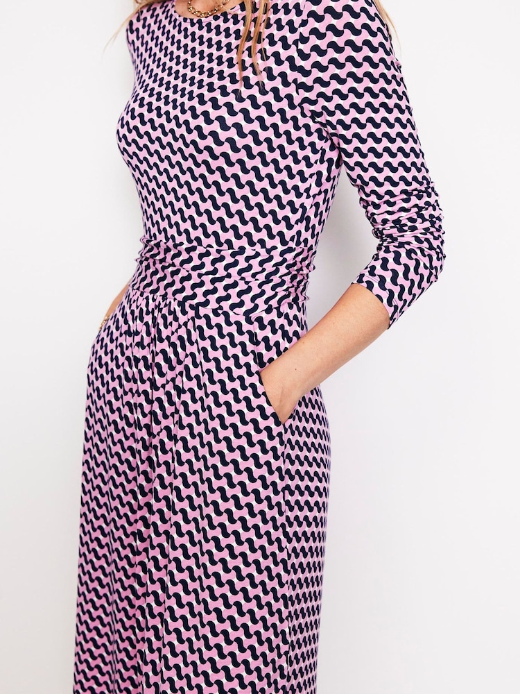 Boden Pink Amelie Long Sleeve Dress - Image 2 of 4