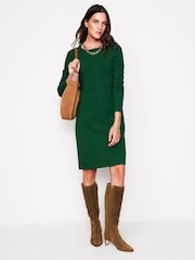 Boden Green Ellen Ottoman Dress - Image 1 of 5