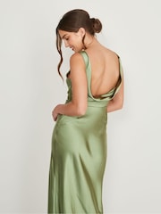 Six Stories Cowl Back Satin Flower Girl Dress - Imagen 4 de 4