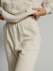 Six Stories Champagne Wifey Statement Sweatpants - Image 1 of 4