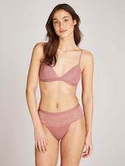 Calvin Klein Pink Modern Lace Lightly Lined Triangle Bra - Image 1 of 7