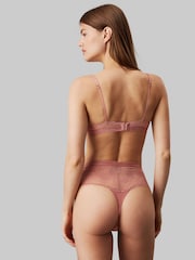 Calvin Klein Pink Modern Lace Lightly Lined Triangle Bra - Image 2 of 7