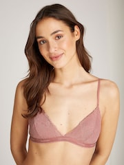 Calvin Klein Pink Modern Lace Lightly Lined Triangle Bra - Image 4 of 7