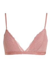 Calvin Klein Pink Modern Lace Lightly Lined Triangle Bra - Image 5 of 7