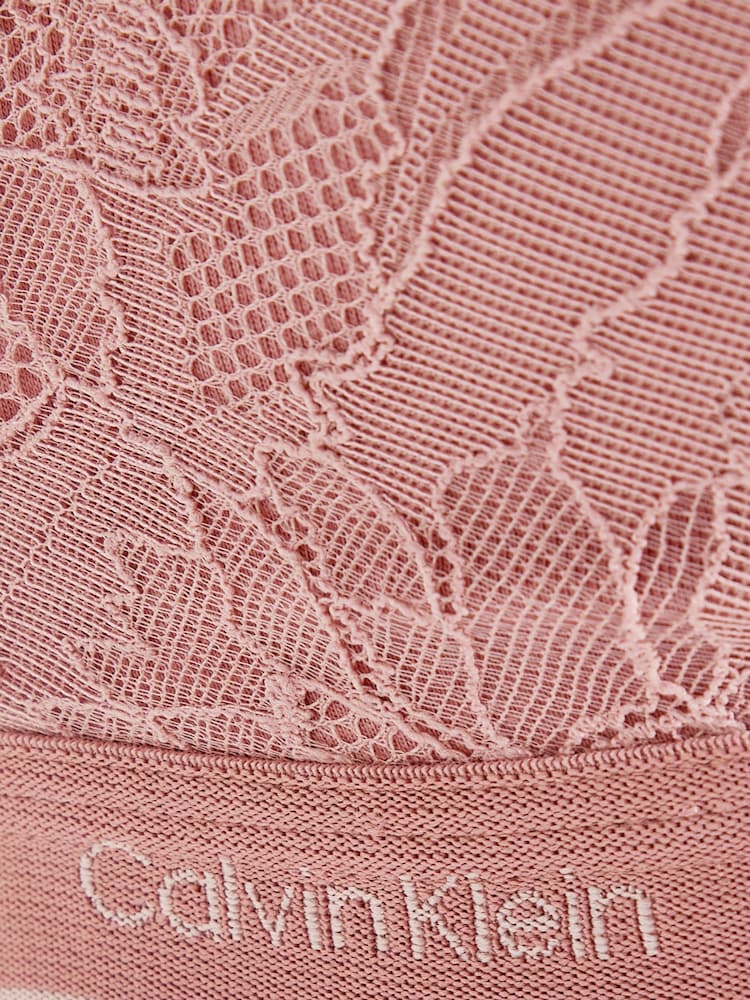 Calvin Klein Pink Modern Lace Lightly Lined Triangle Bra - Image 7 of 7