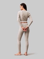 Calvin Klein Grey Long Sleeved Cropped Crew Neck T-Shirt - Image 2 of 4