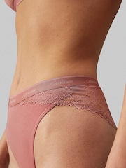 Calvin Klein Red Sheer Triangle Bra - Image 4 of 5