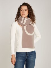 Двухцветный вязаный шерстяной шарф Calvin Klein - Image 1 of 3