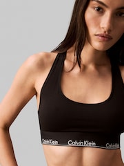 Calvin Klein Black Modern Cotton Logo Bralette - Image 3 of 7