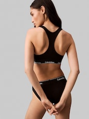 Calvin Klein Black Modern Cotton Logo Bralette - Image 4 of 7