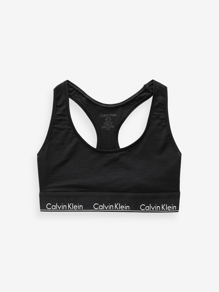 Calvin Klein Black Modern Cotton Logo Bralette - Image 7 of 7