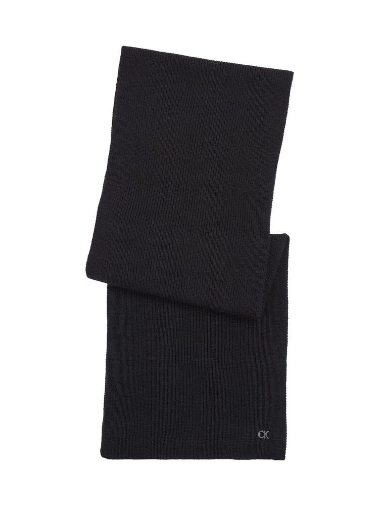 Calvin Klein Black Metal Chunky Rib Scarf - Image 2 of 5