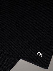 Calvin Klein Black Metal Chunky Rib Scarf - Image 3 of 5