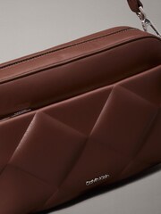 Calvin Klein Natural Diamond Quilt Camera Bag With Pocket - Image 6 of 6