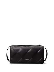 Calvin Klein Black Diamond Quilt Conv Shoulder Bag - Image 1 of 6