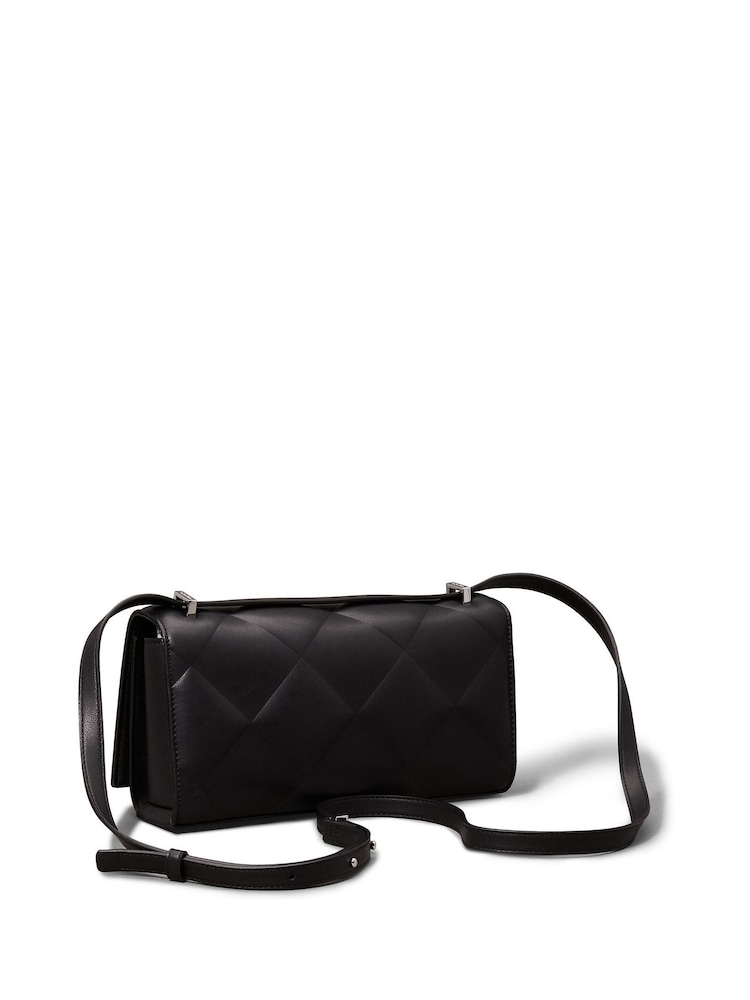 Calvin Klein Black Diamond Quilt Conv Shoulder Bag - Image 2 of 6