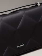 Calvin Klein Black Diamond Quilt Conv Shoulder Bag - Image 3 of 6