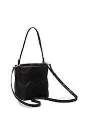 Calvin Klein Black Diamond Quilt Bucket Bag - Image 2 of 5