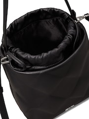 Calvin Klein Black Diamond Quilt Bucket Bag - Image 4 of 5