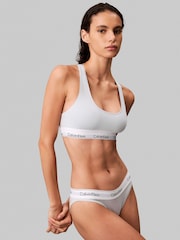 Calvin Klein Blue Modern Cotton Logo Bralette - Image 1 of 5