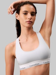 Calvin Klein Blue Modern Cotton Logo Bralette - Image 4 of 5
