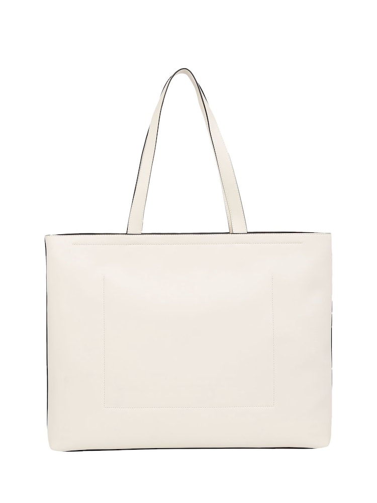 Calvin Klein Natural Slim Sculpted Debossed Tote - Image 2 of 4