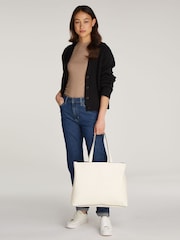 Calvin Klein Natural Slim Sculpted Debossed Tote - Image 4 of 4