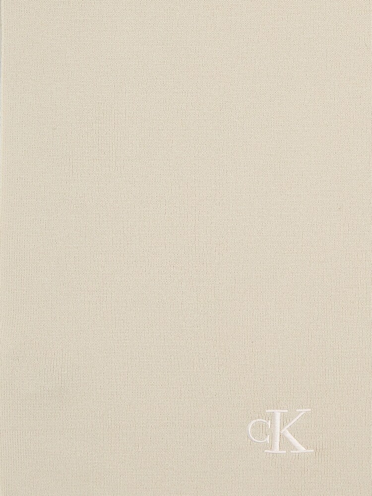 Calvin Klein Natural Monogram Embroidered Scarf - Image 6 of 6