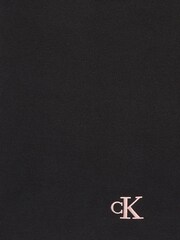 Calvin Klein Black Monogram Embroidered Scarf - Image 3 of 5