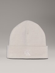 Calvin Klein Natural Embroidered Beanie - Image 1 of 4